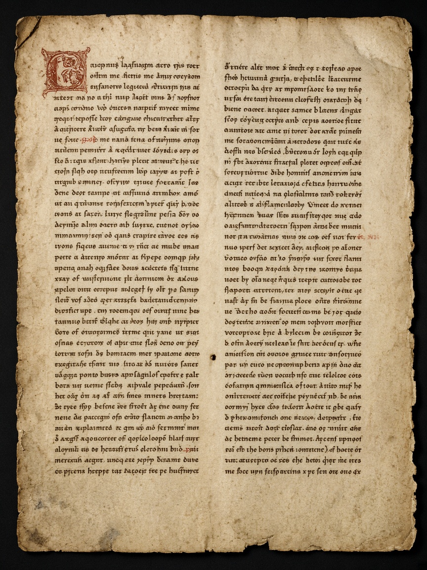 Photographed medieval manuscript page of A Gest of Robyn Hode, circa 1450